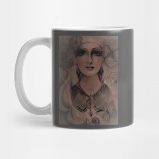 VOGUE GREY PINK MODEL FASHION DECO POSTER ART FACE PRINT PRINT EXOTIC PRINT Mug